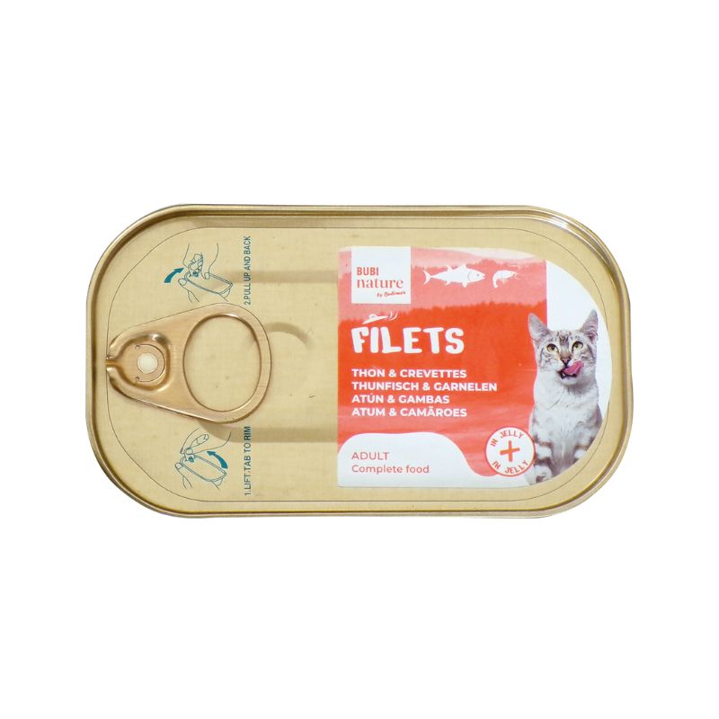 Bubi Nature Lata de Atún y Gambas en Gelatina Gatos 85g