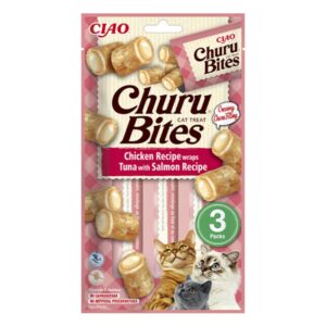 Churu Bites de Pollo y Atún con Salmón para Gatos