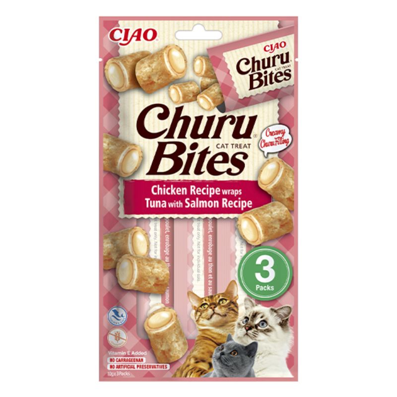 Churu Bites de Pollo y Atún con Salmón para Gatos Churu Bites de Pollo y Atún con Salmón para Gatos