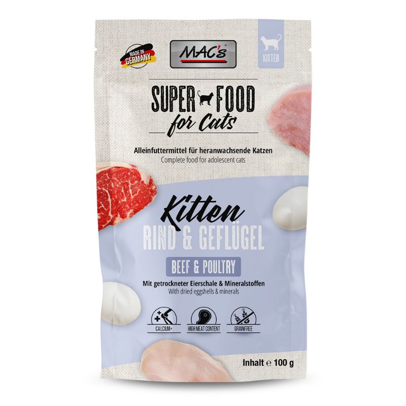 MAC's Sobre Kitten de Ternera y Ave de Corral 100g MAC's Sobre Kitten de Ternera y Ave de Corral 100g