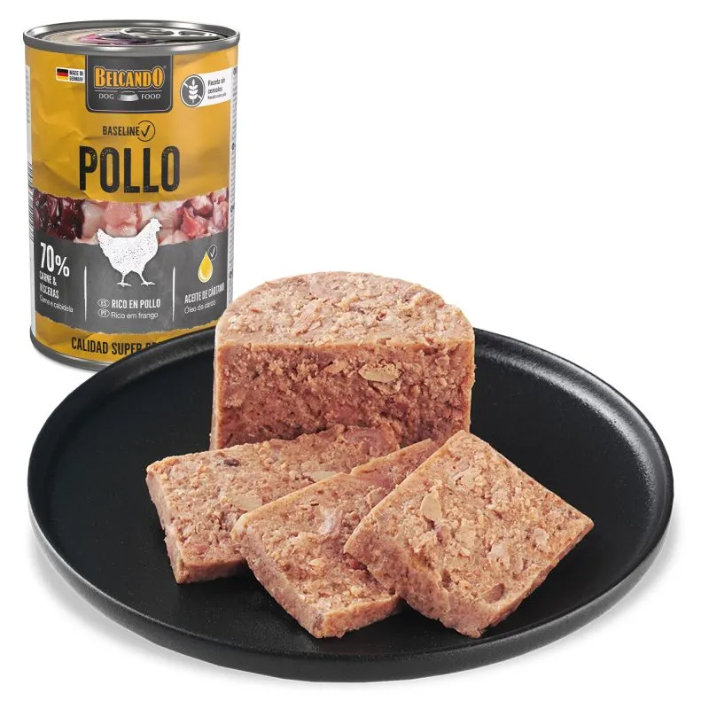 Textura de la lata Belcando Baseline Pollo de 400g para perros