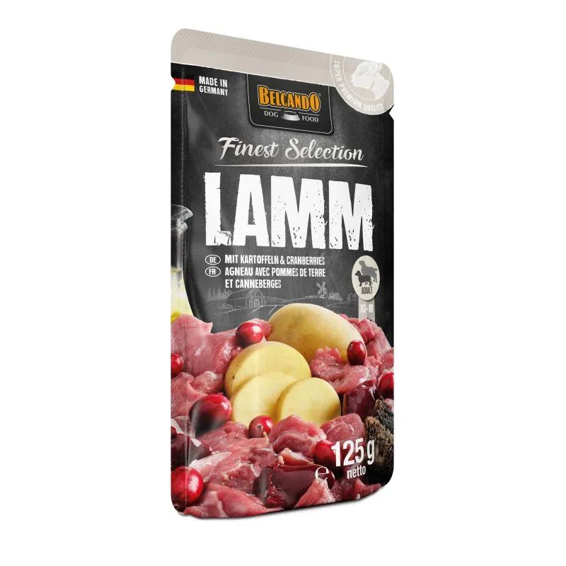 belcando sobre cordero con patatas y arándanos perros 125g
