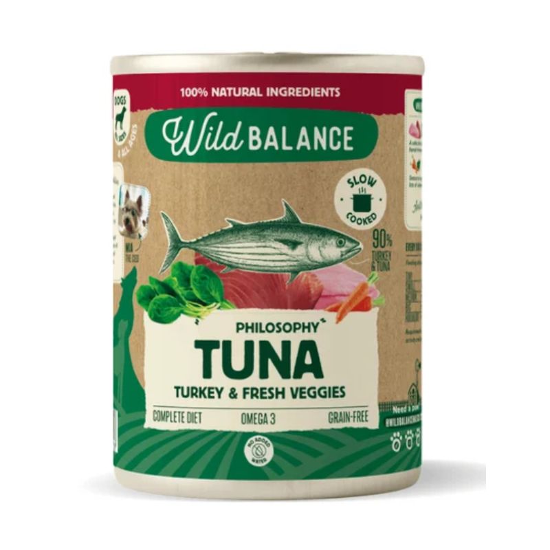 wb lata perros atún y pavo 400g