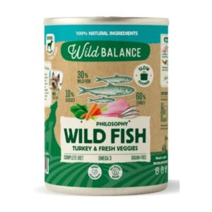 wb lata perros pescado y pavo 400g